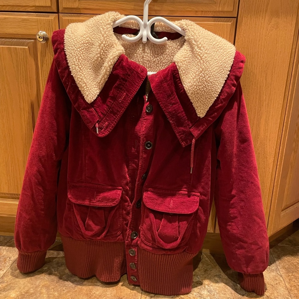 Marc by Marc jacobs oxblood teddy corduroy jacket